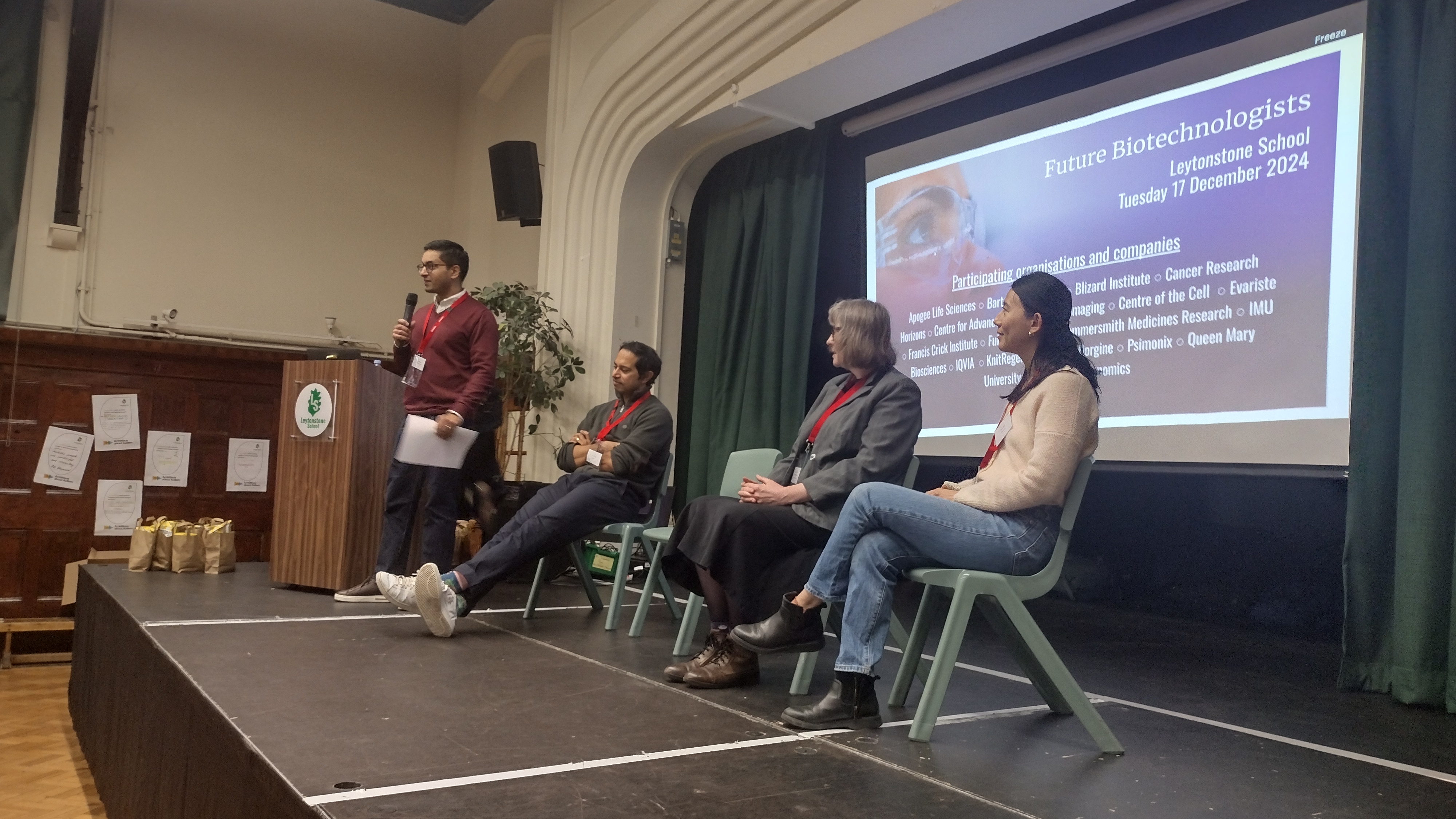 The panel session moderated by Arron Mungul with Dony Patel, Jane Batchelor and Tracy Mak